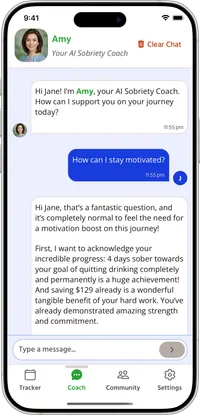 AI Coach interaction screen